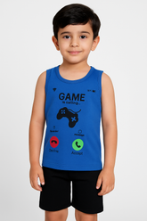 Gamer Blue Sando Suit-Blue-Black -SS05 - Maa Sadqay