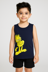 Garfield Sando/Tank Top -Navy -ST03 - Maa Sadqay