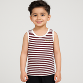 Striped Summer Sando/Tank Top -Red ST11 - Maa Sadqay