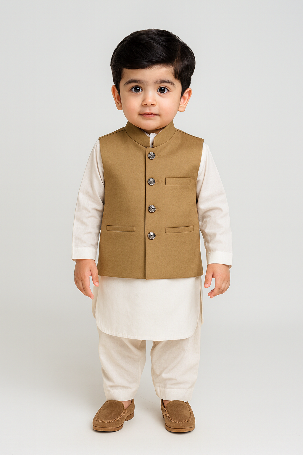 Boys Waistcoat -Coffee Brown-WC27