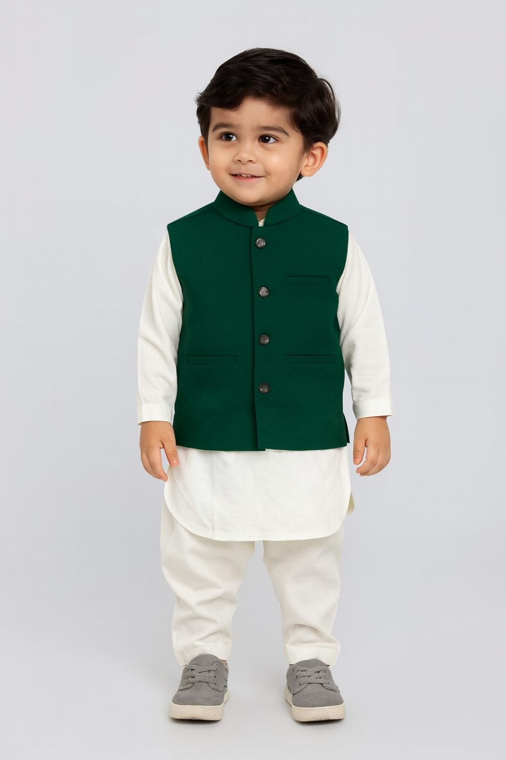 Boys Waistcoat Festive Green -WC23