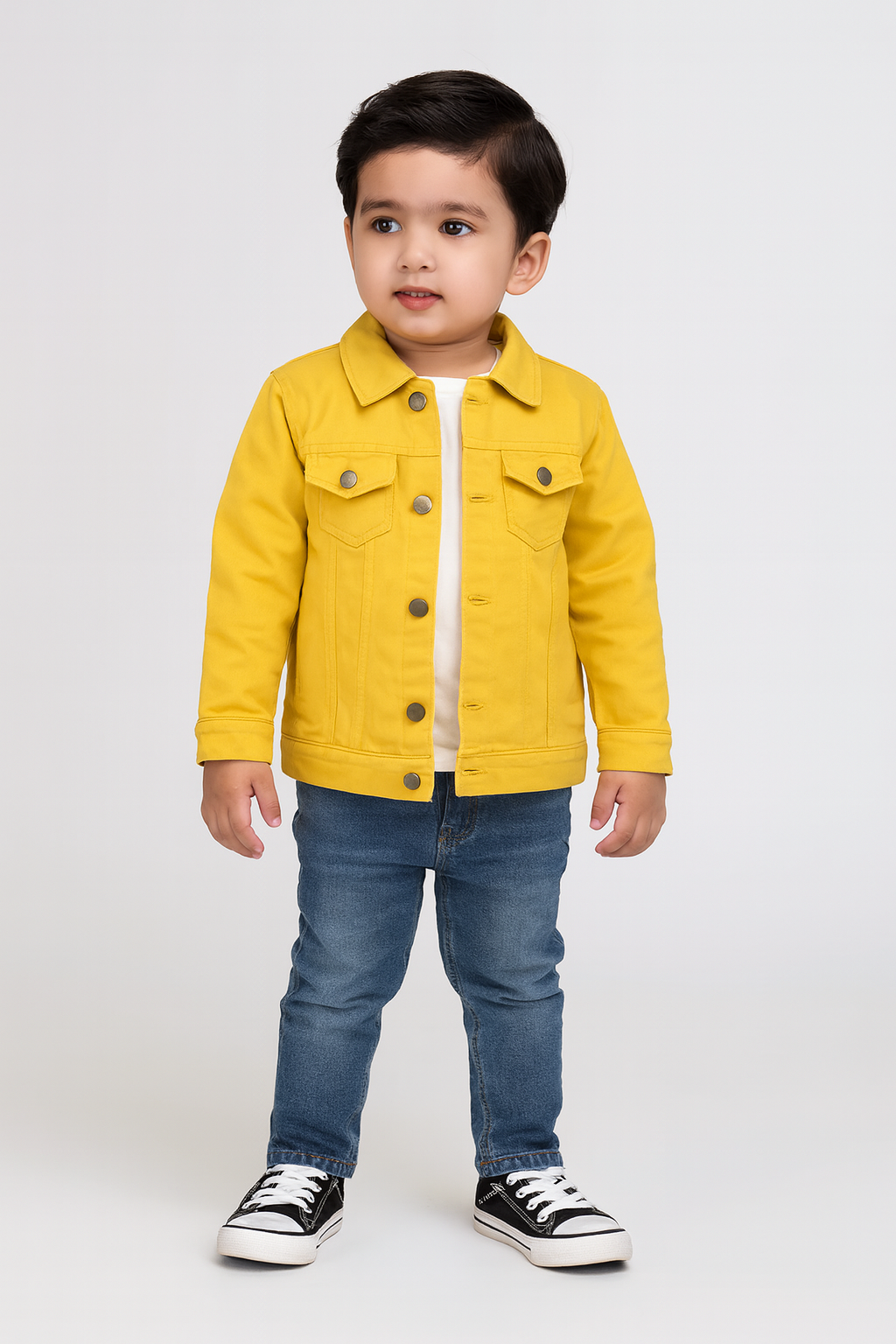 Denim Jacket For Unisex - Yellow