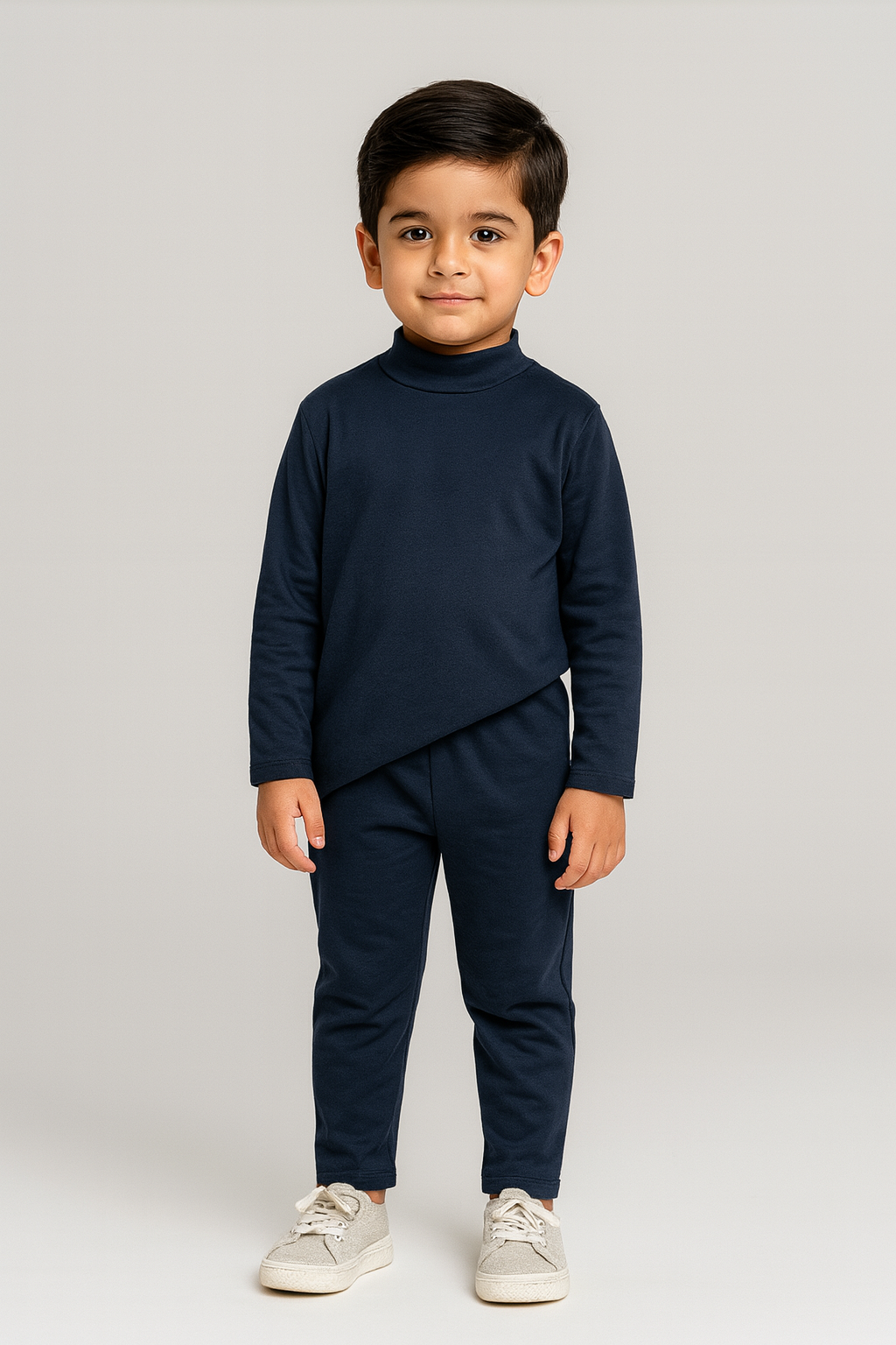 Warm Mock Neck Inner Suits (NAVY BLUE)