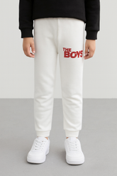 The Boys White Fleece Trouser - Maa Sadqay