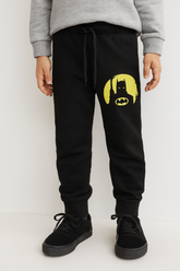 Batman Logo Black Fleece Trouser - Maa Sadqay