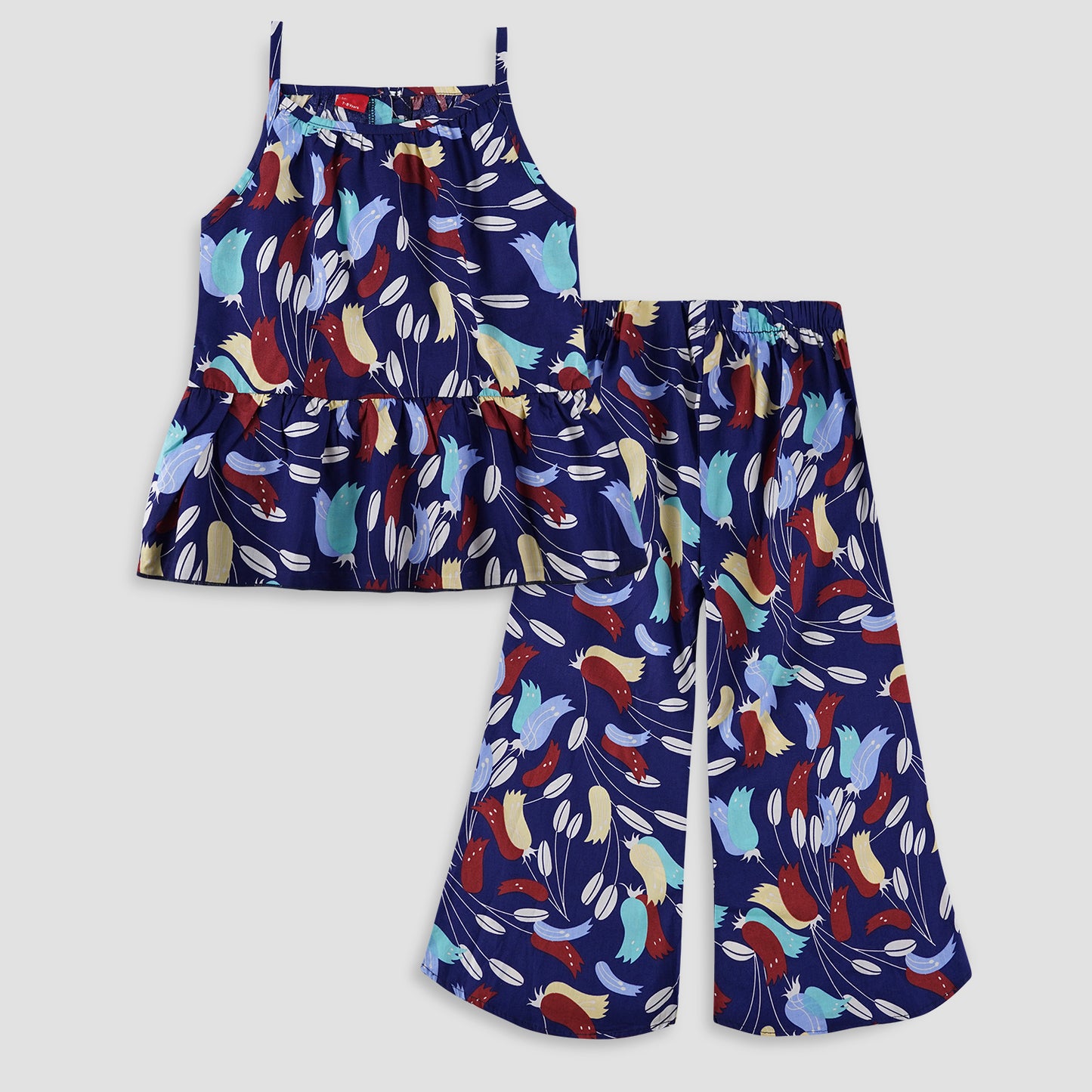 Escada Blue- Sleeveless Bell Jumper suit. - Maa Sadqay