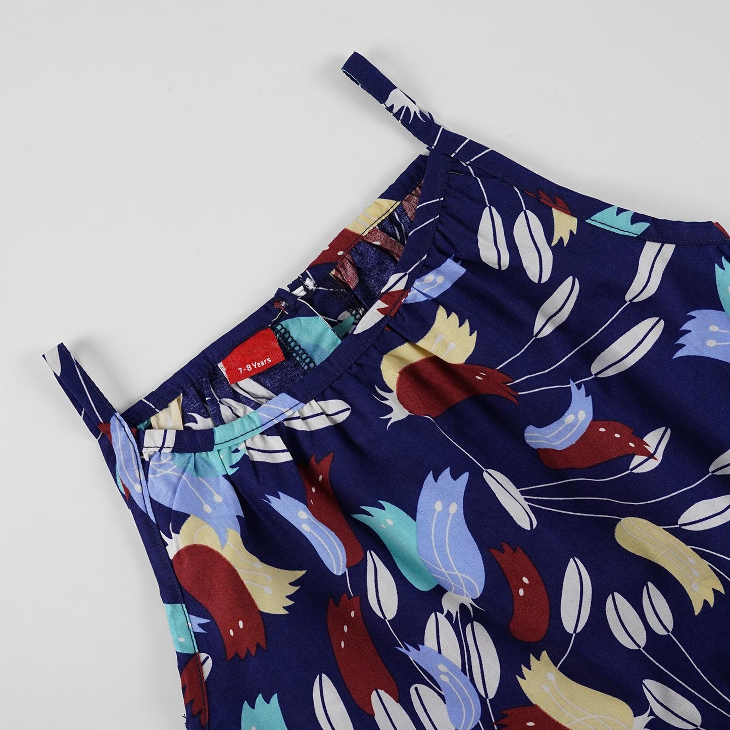 Escada Blue- Sleeveless Bell Jumper suit. - Maa Sadqay