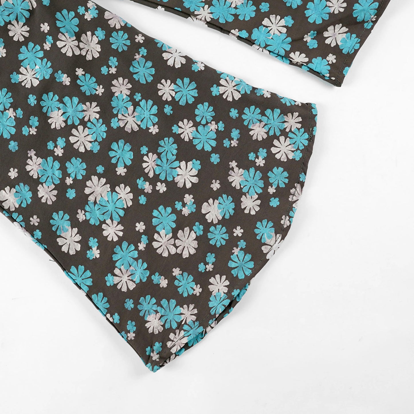 Floral Brown -Crop-top with Bell Bottom- CT112 - Maa Sadqay