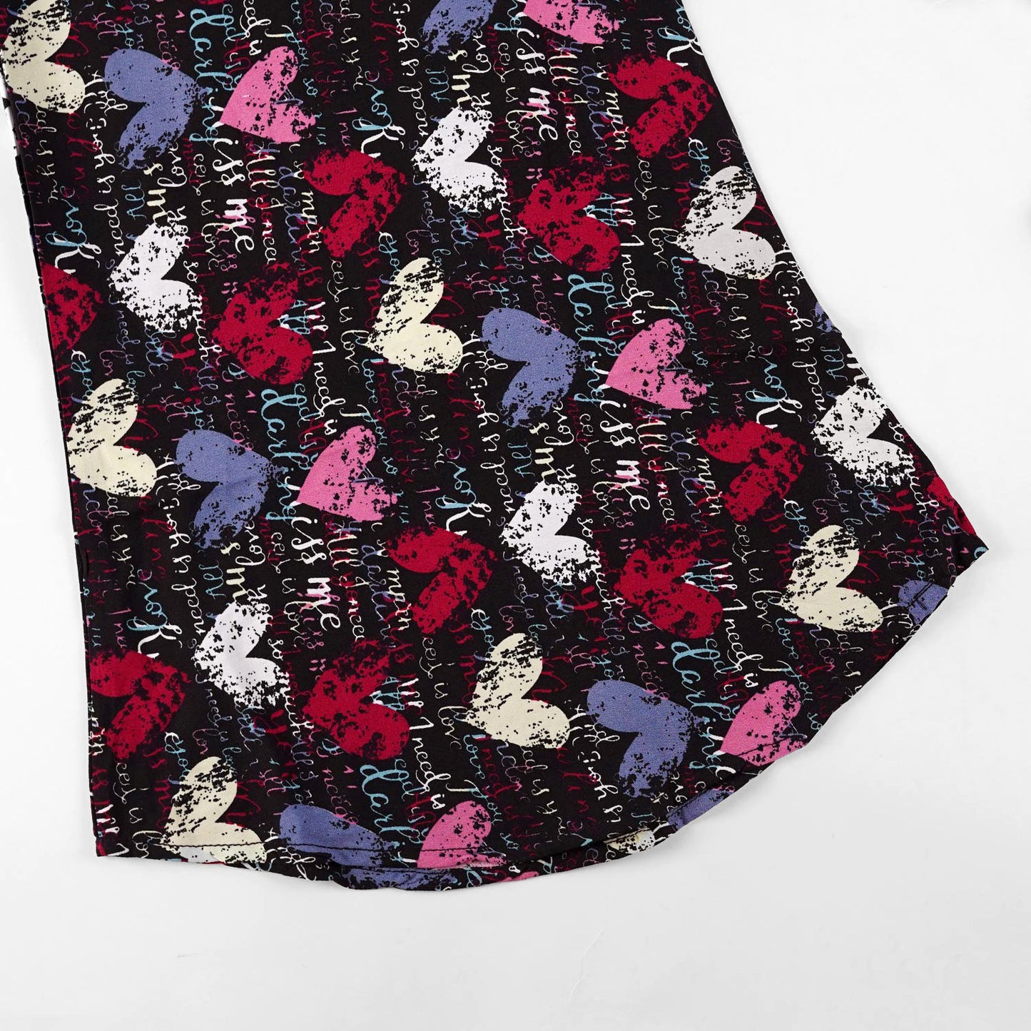 Multi-Hearts -Black crop-top with Bell Bottom- CT107 - Maa Sadqay