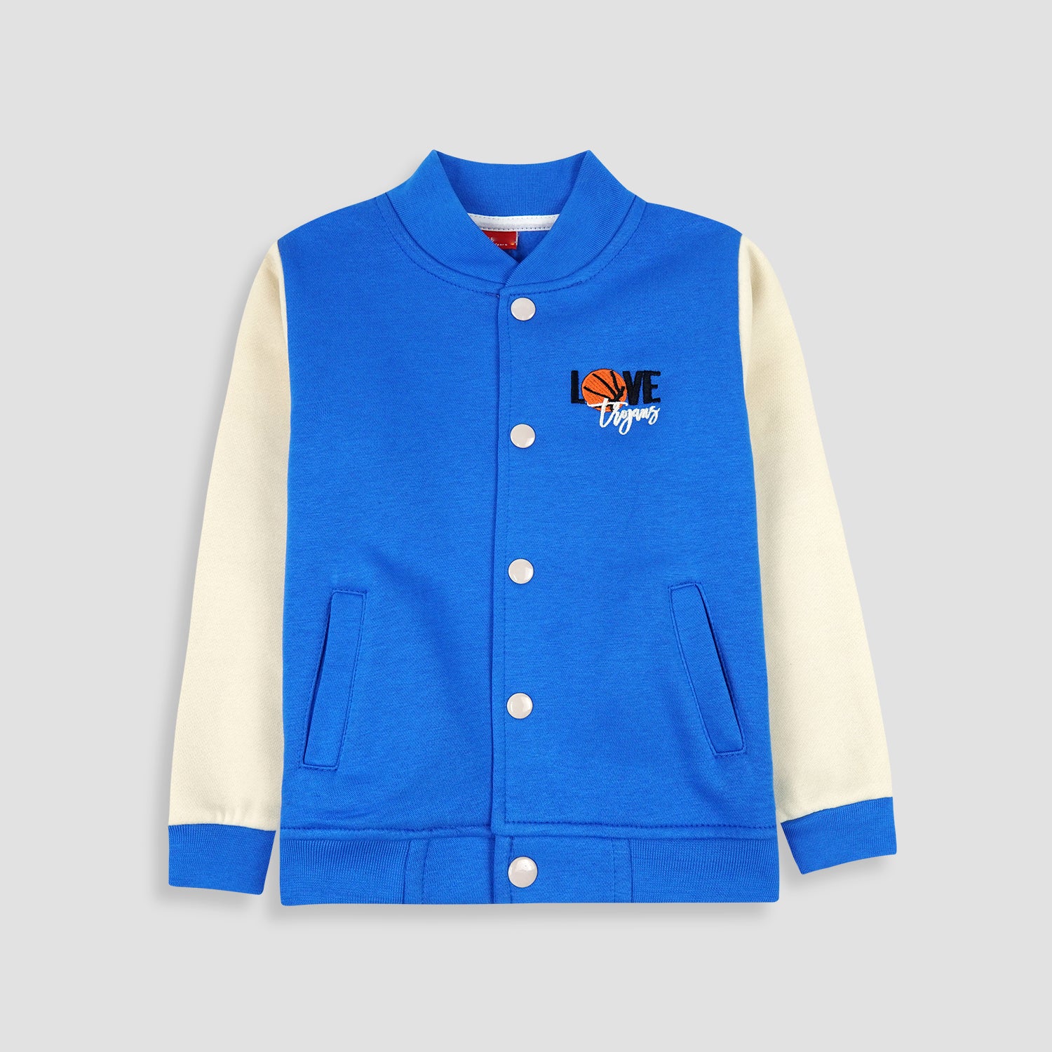 BaseBall Fleece Jacket Blue - Maa Sadqay