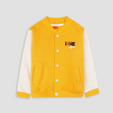 BaseBall Fleece Jacket-Yellow - Maa Sadqay