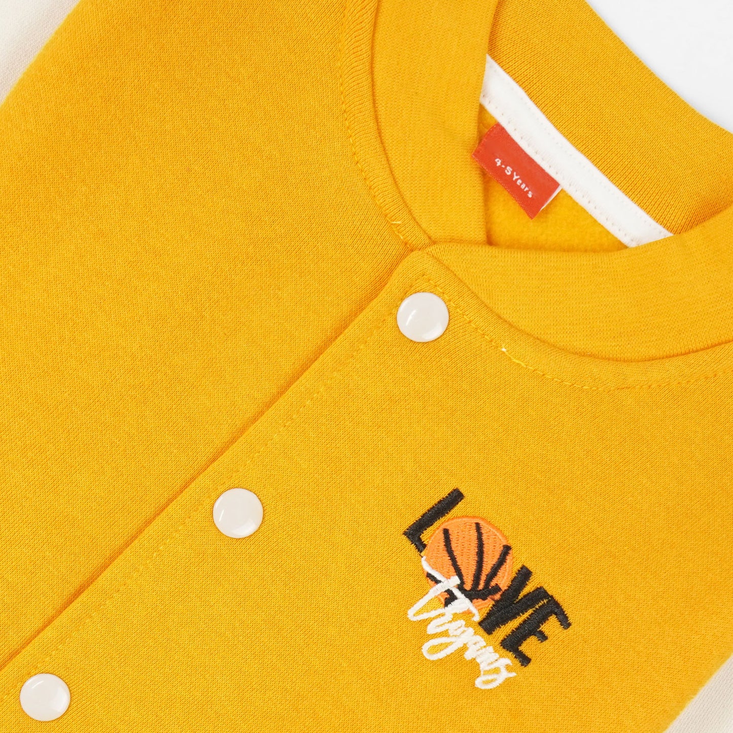 BaseBall Fleece Jacket-Yellow - Maa Sadqay