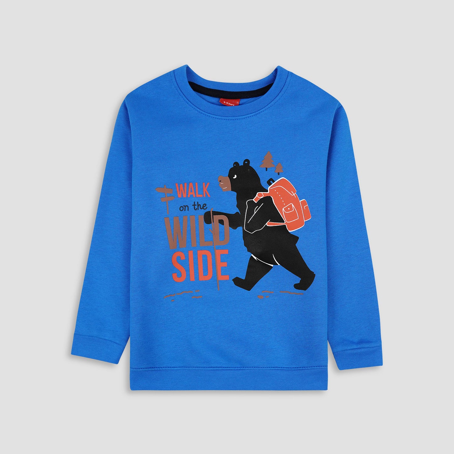 Wild Side Fleece Sweat Shirt - Blue - Maa Sadqay