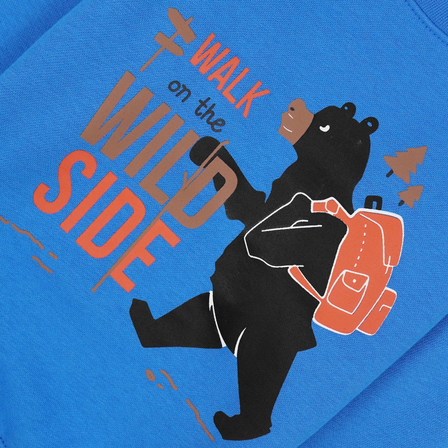 Wild Side Fleece Sweat Shirt - Blue - Maa Sadqay