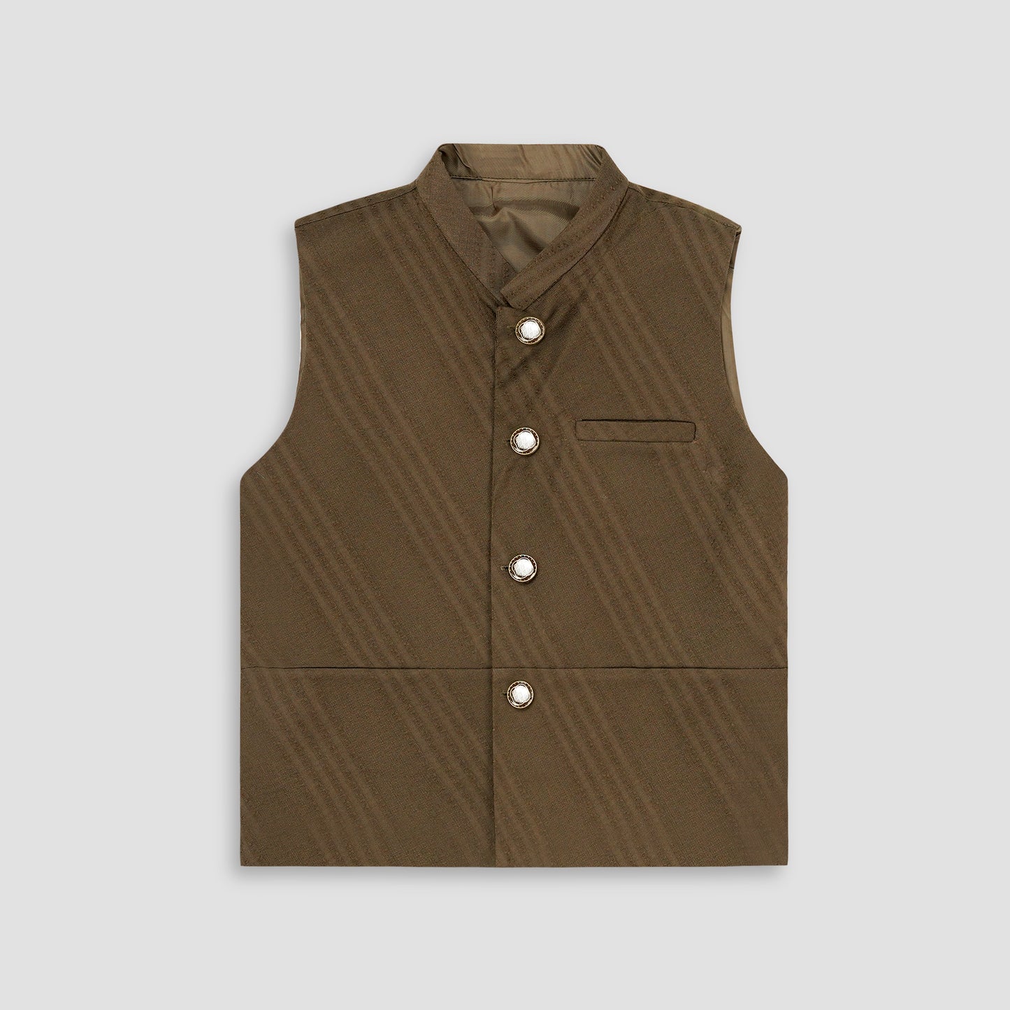 Boys Waistcoat -Brown -WC30