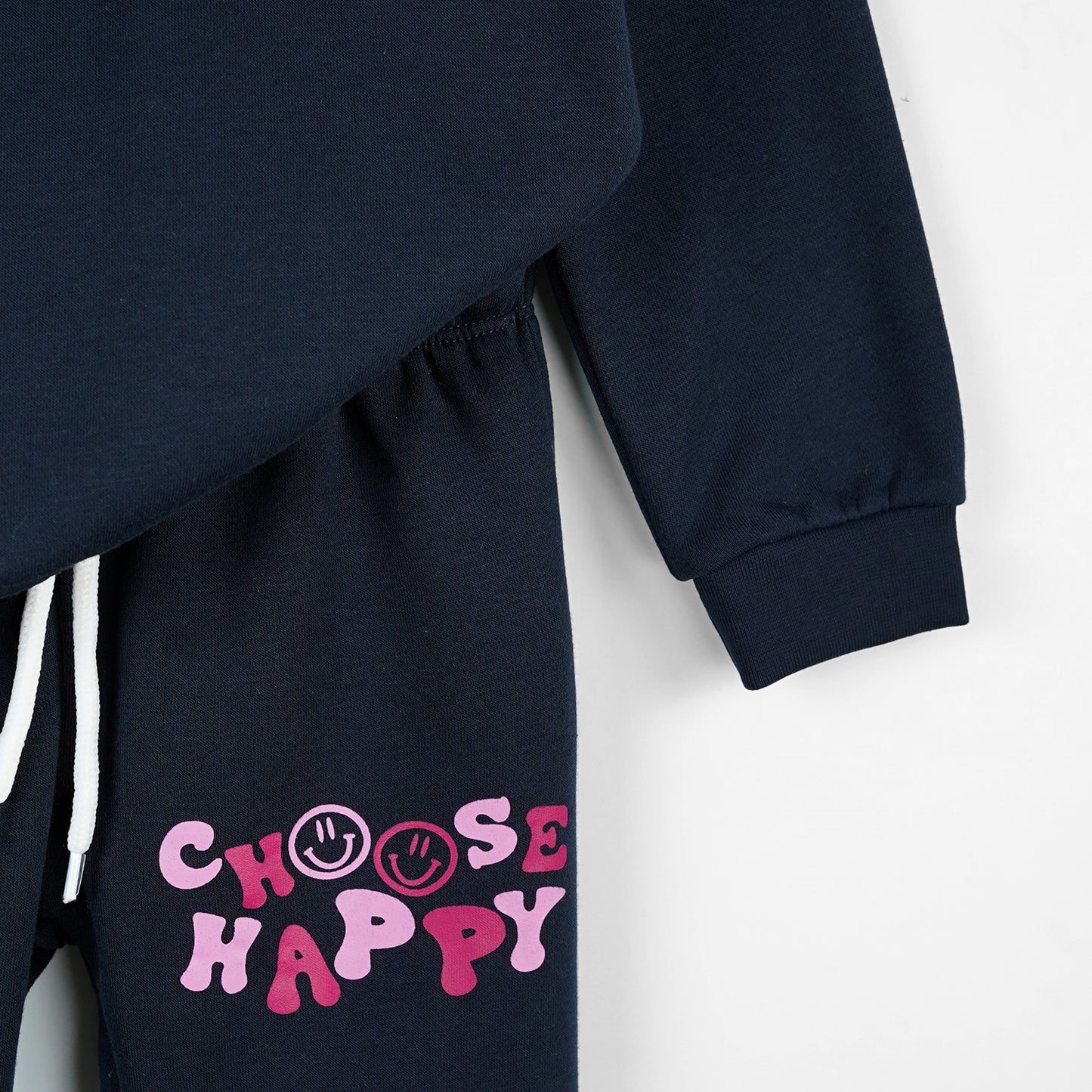 Choose Happy Fleece Jogger Suits - Maa Sadqay