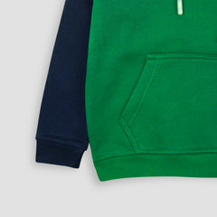 Green & Blue Fleece Hoodie - Maa Sadqay