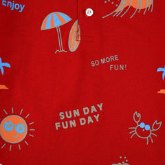 Summer Vibes Henley Polo Shirt -HP017 - Maa Sadqay