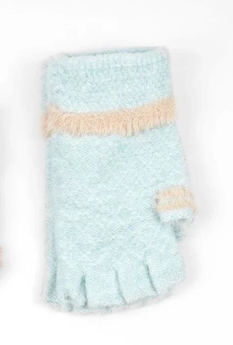 LADIES FINGERLESS WINTER WOOLEN MITTENS - Maa Sadqay