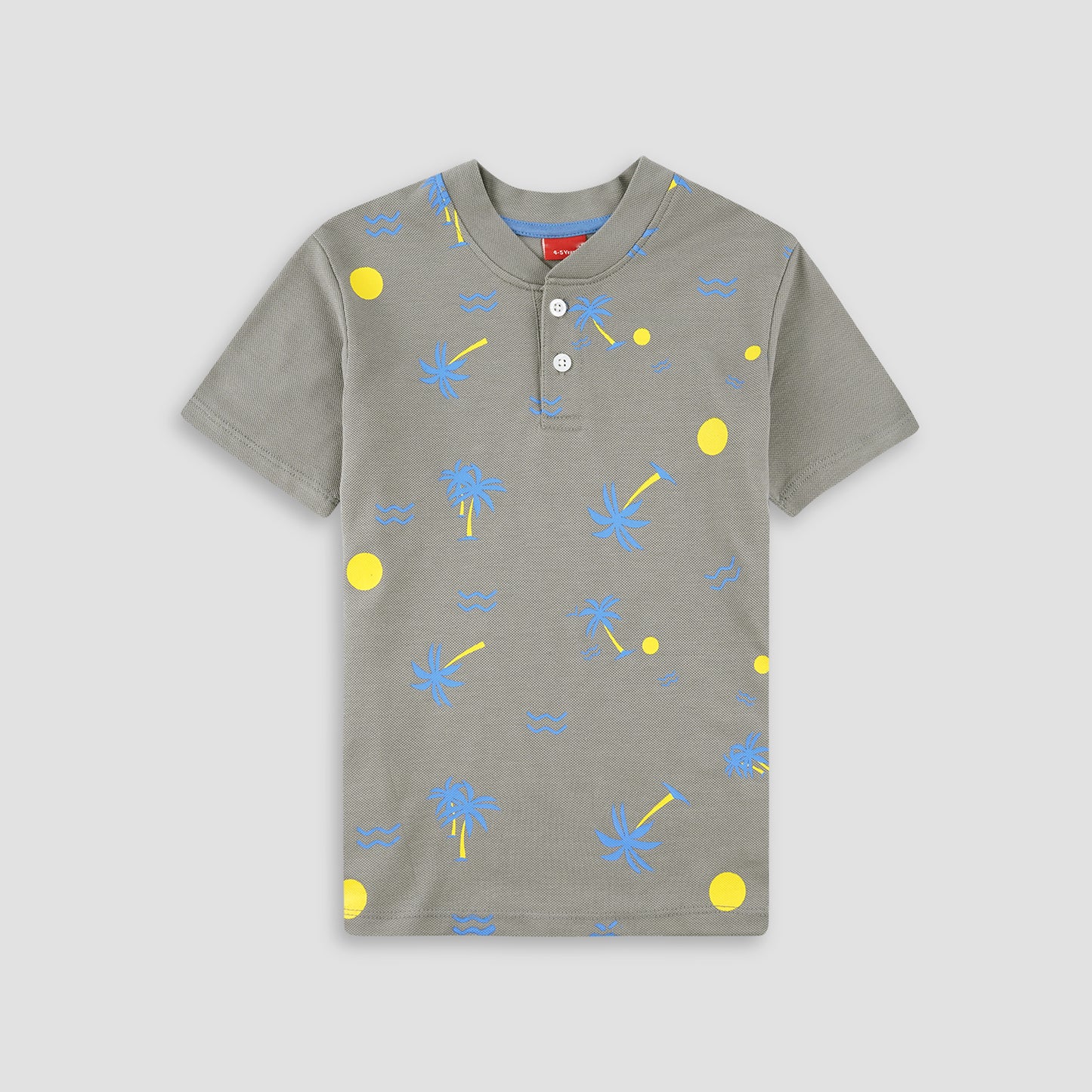 Beach Tree Henley Polo Shirt -HP020