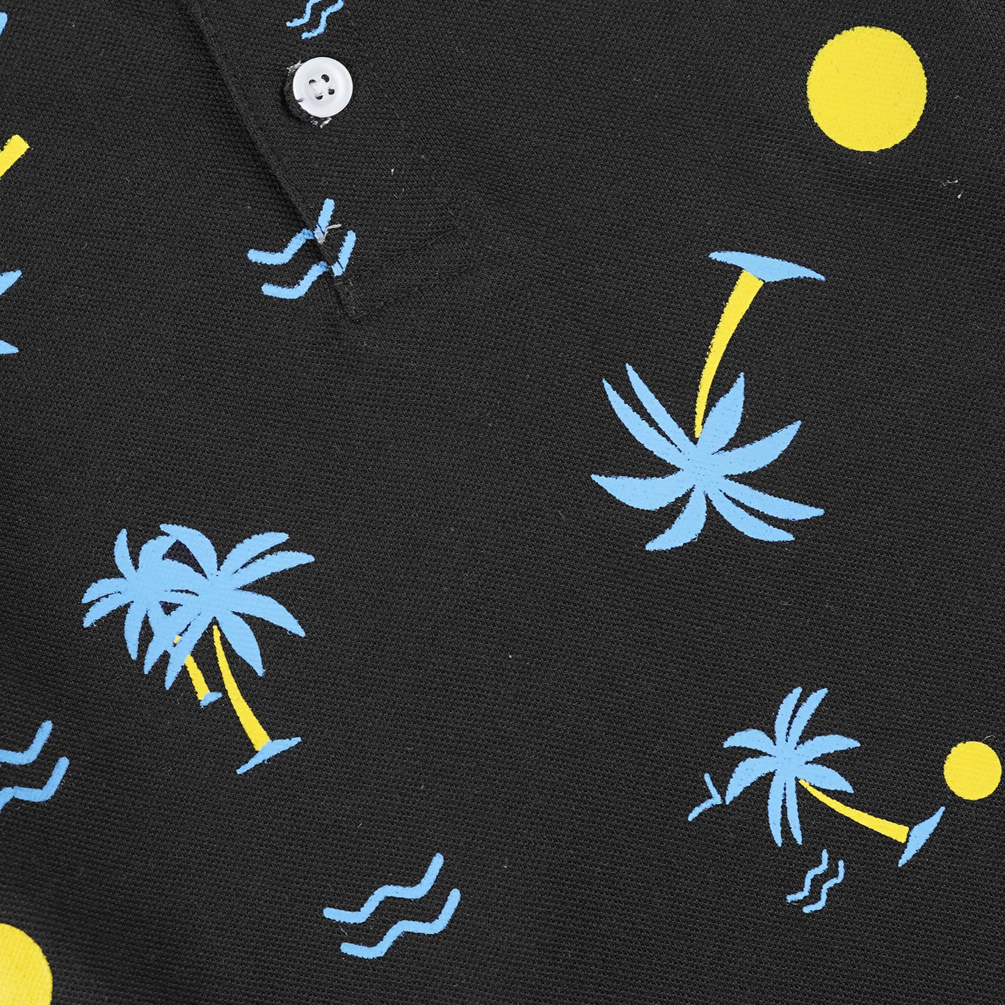 Beach Tree Henley Polo Shirt -HP019