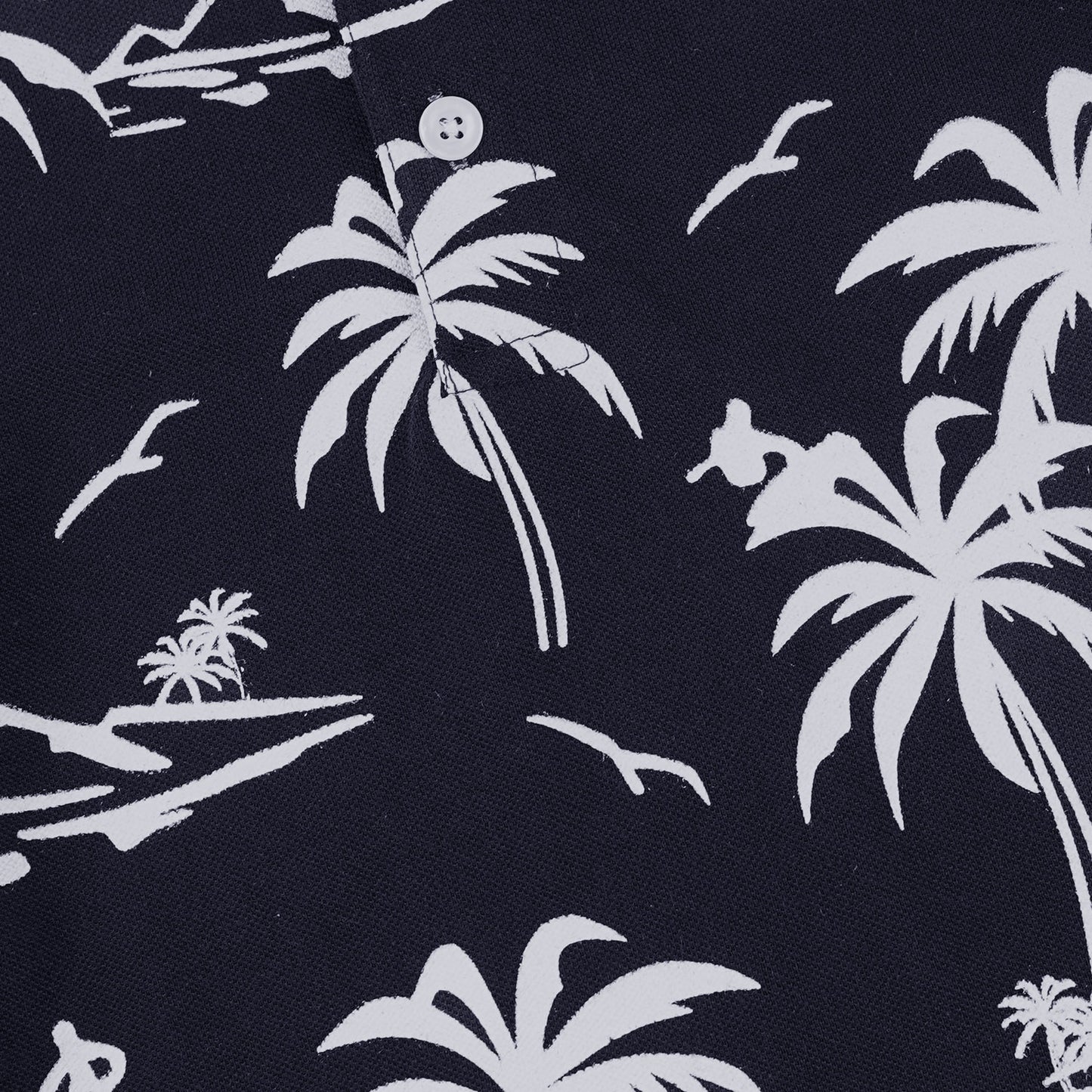 Palm Tree Henley Polo Shirt -HP012 - Maa Sadqay