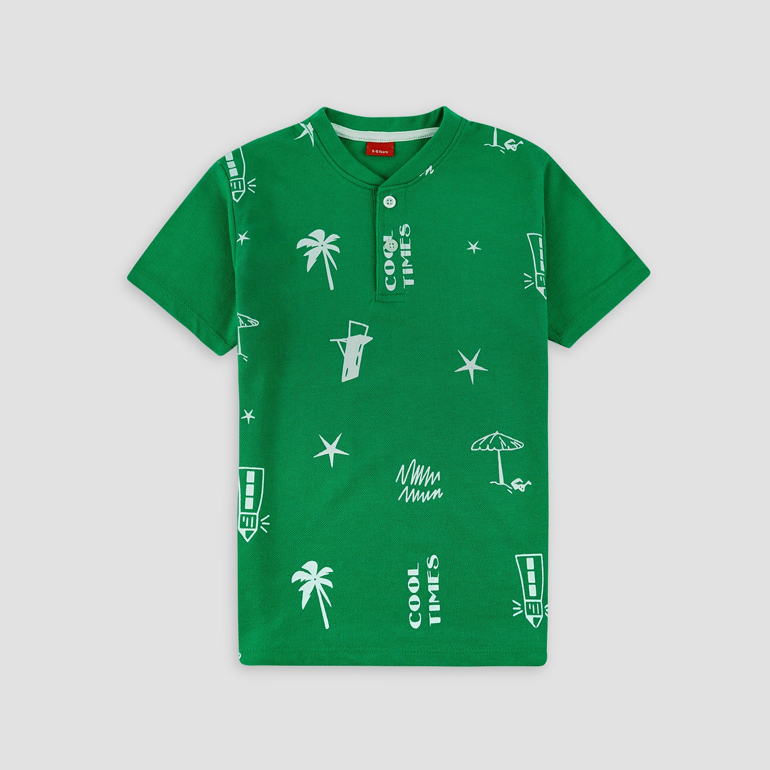 Cool Times Henley Polo Shirt -HP003 - Maa Sadqay