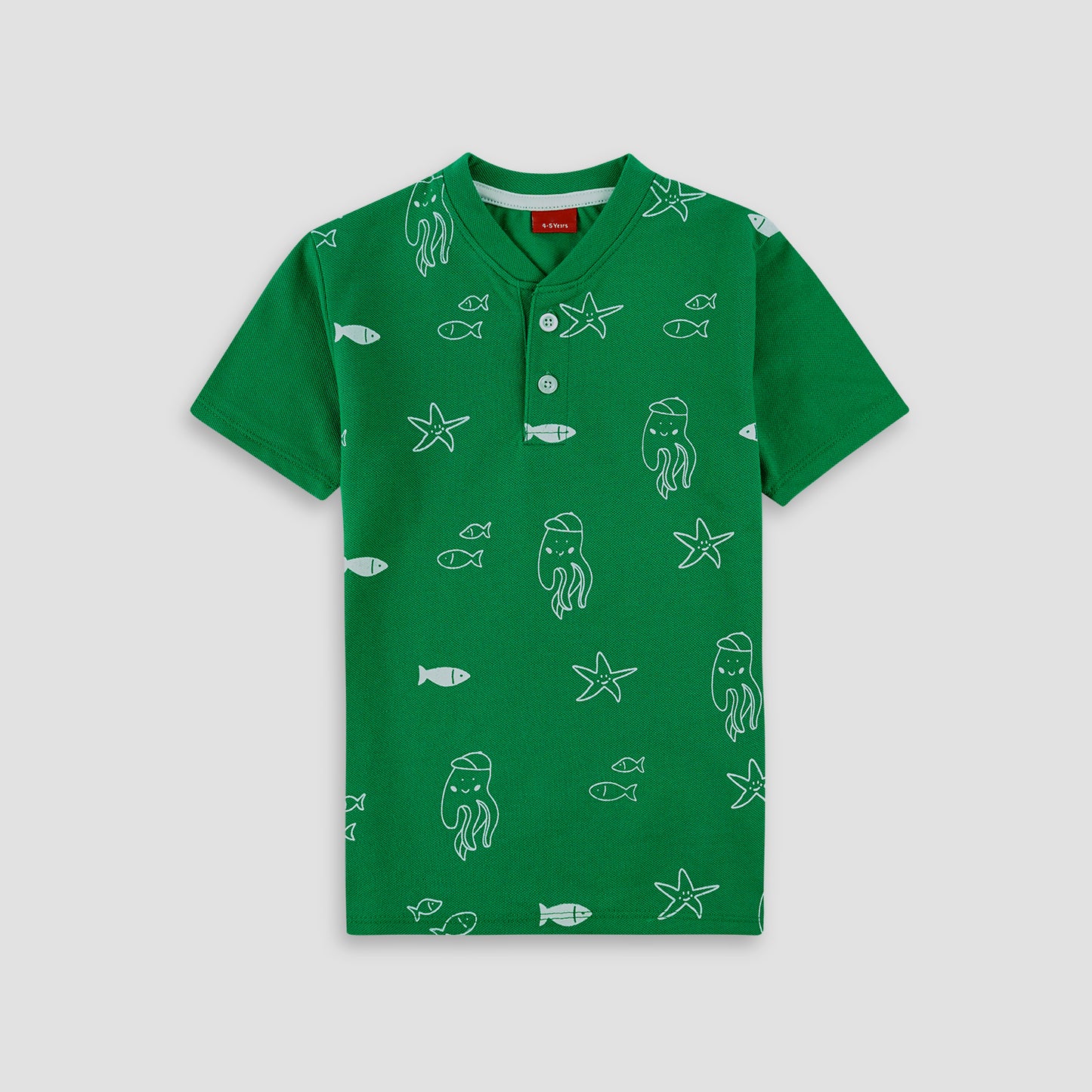 Sea Life Henley Polo Shirt -HP014 - Maa Sadqay