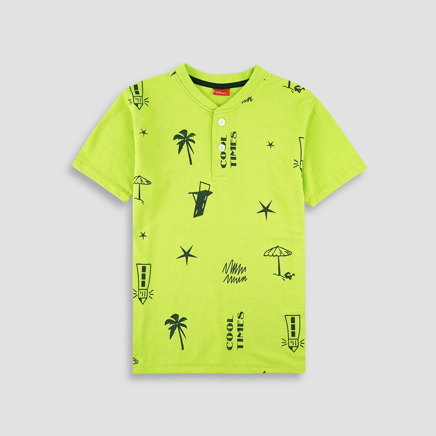 Cool Times Henley Polo Shirt -HP004 - Maa Sadqay