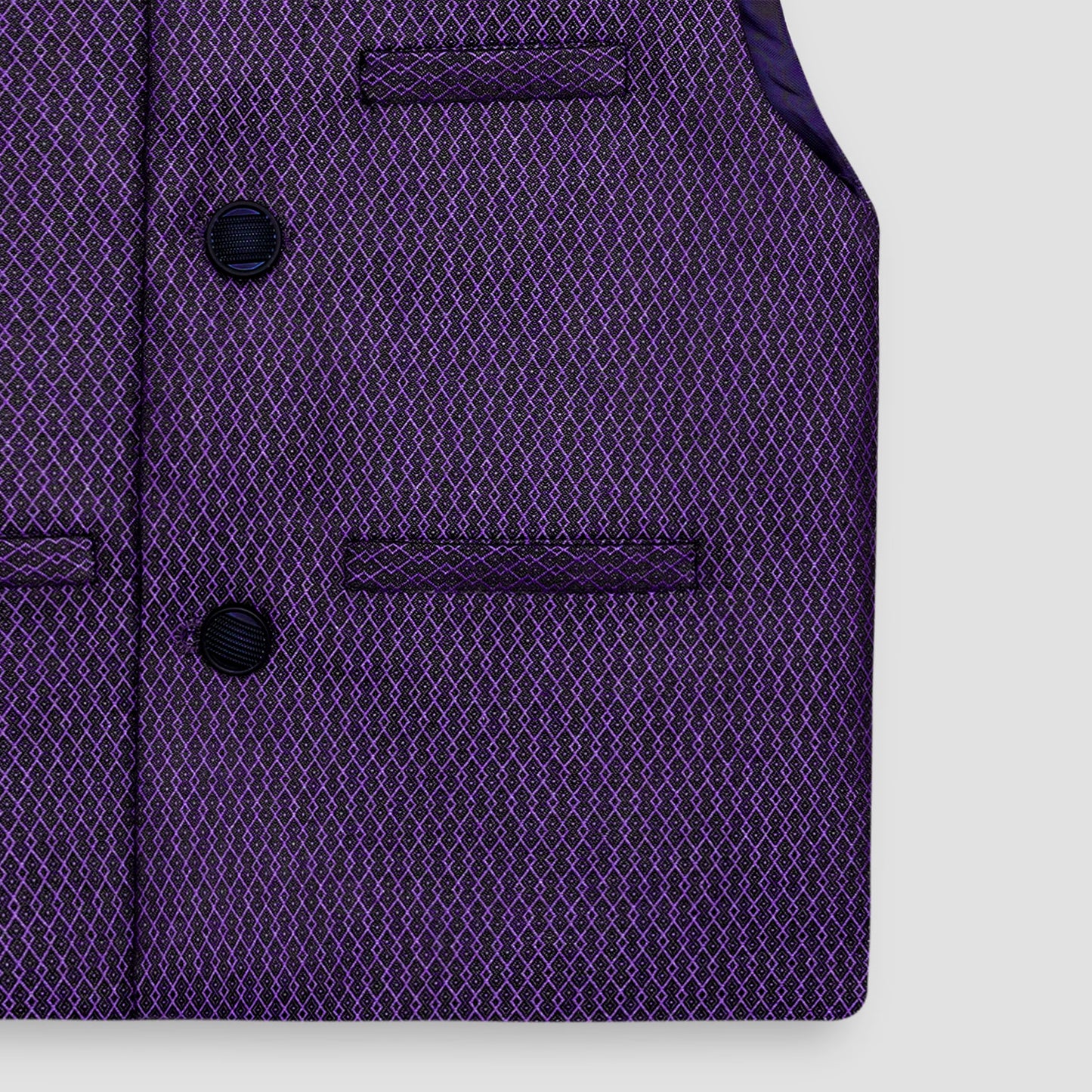 Boys Waistcoat Textured Purple Passion -WC21
