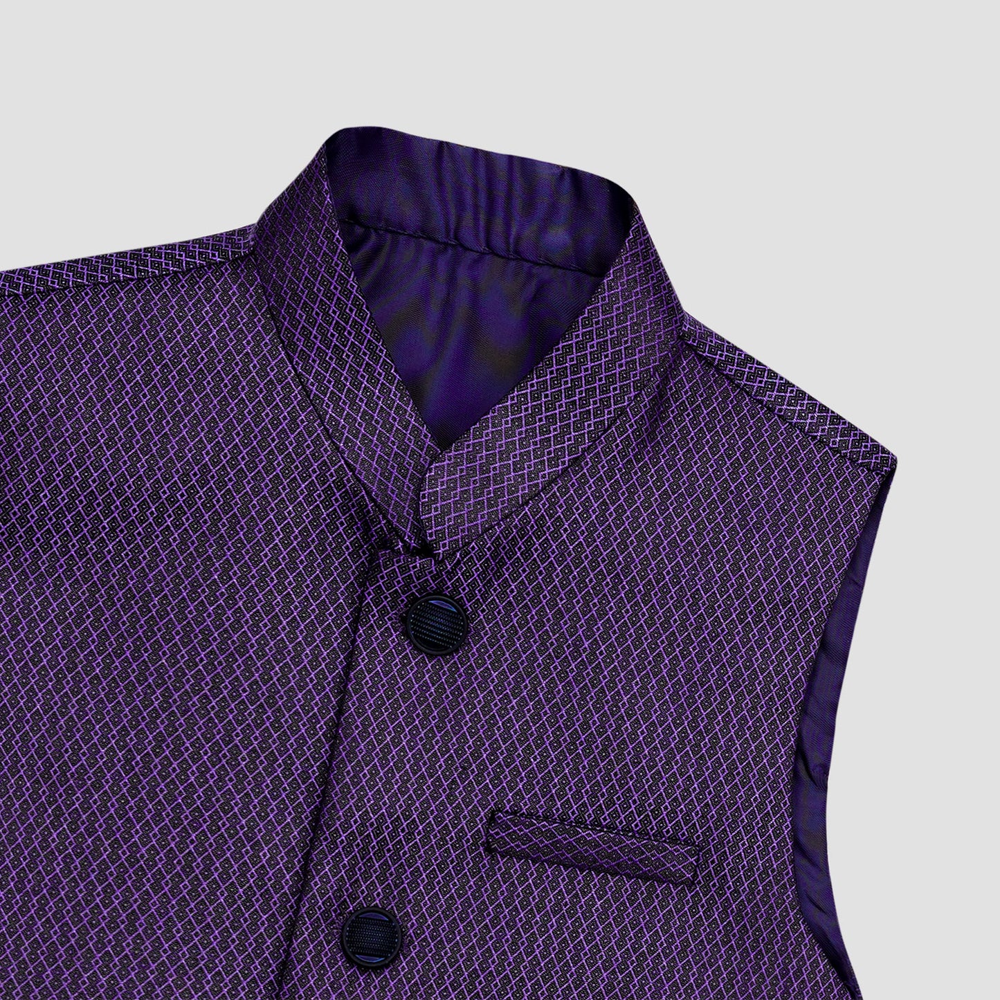 Boys Waistcoat Textured Purple Passion -WC21