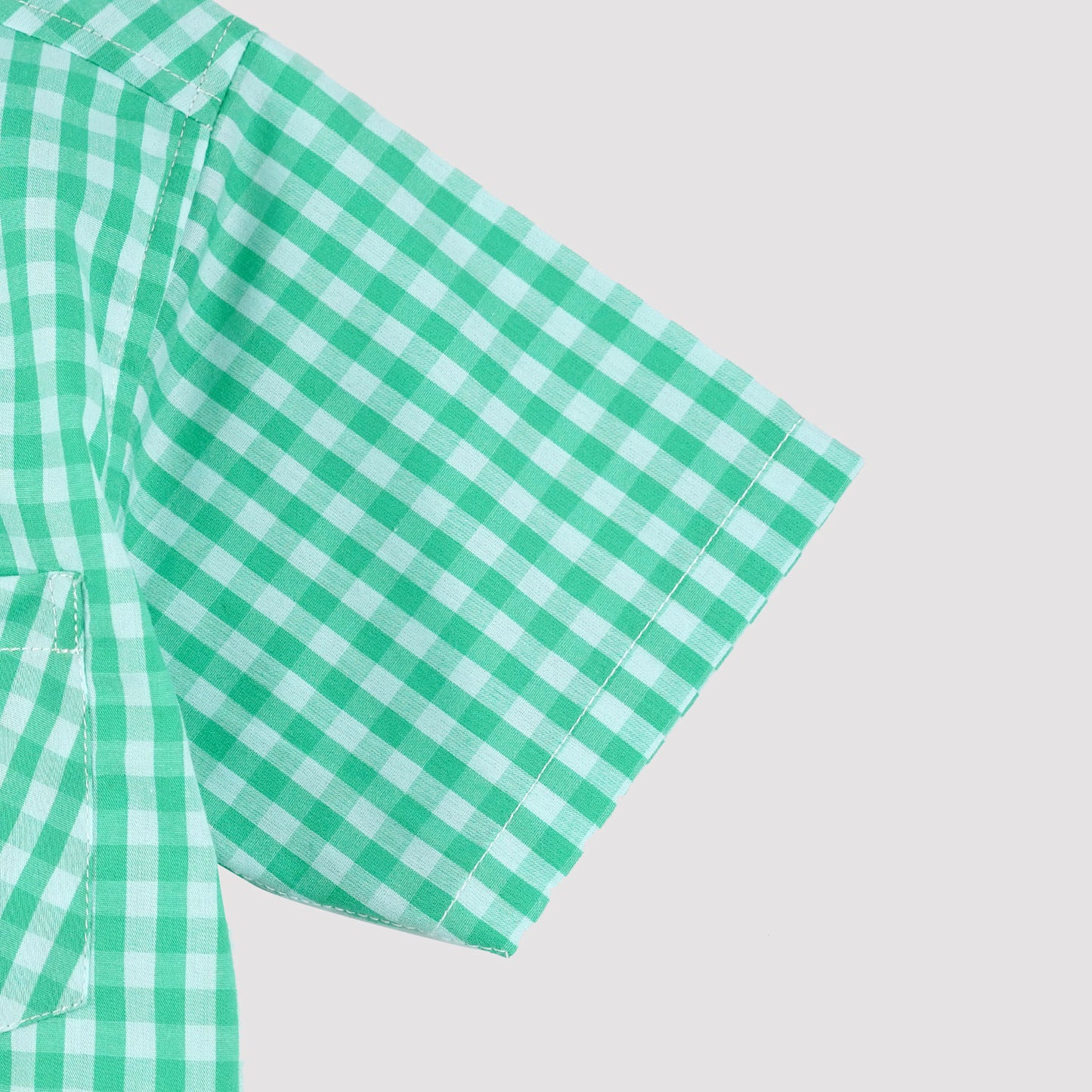 Green Check Double Shirt - Surfing -DS106 - Maa Sadqay