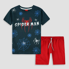 Spiderman : Shirt & Short Set -SN008 - Maa Sadqay