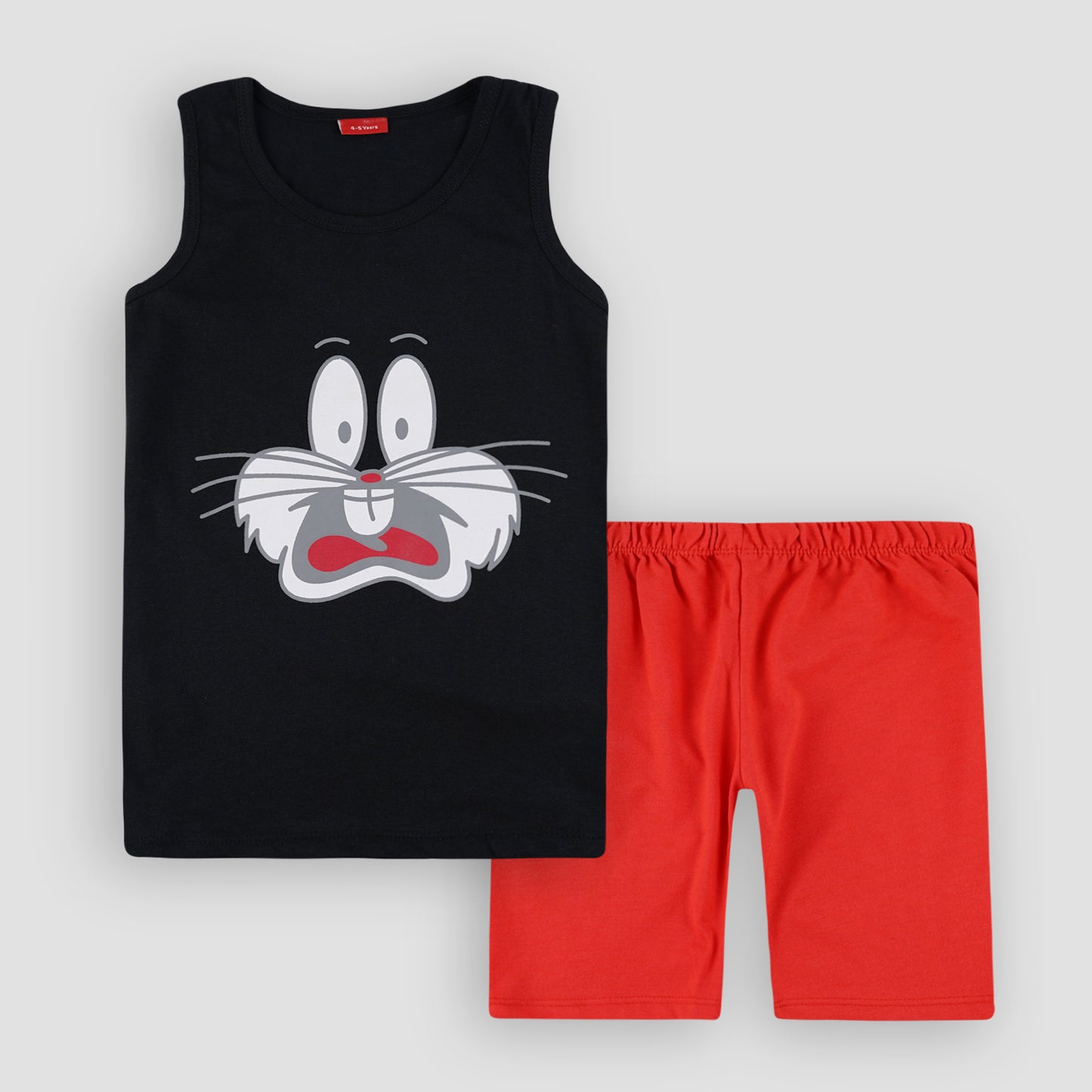 Bunny Sando Suit-Black&Red -SS01 - Maa Sadqay
