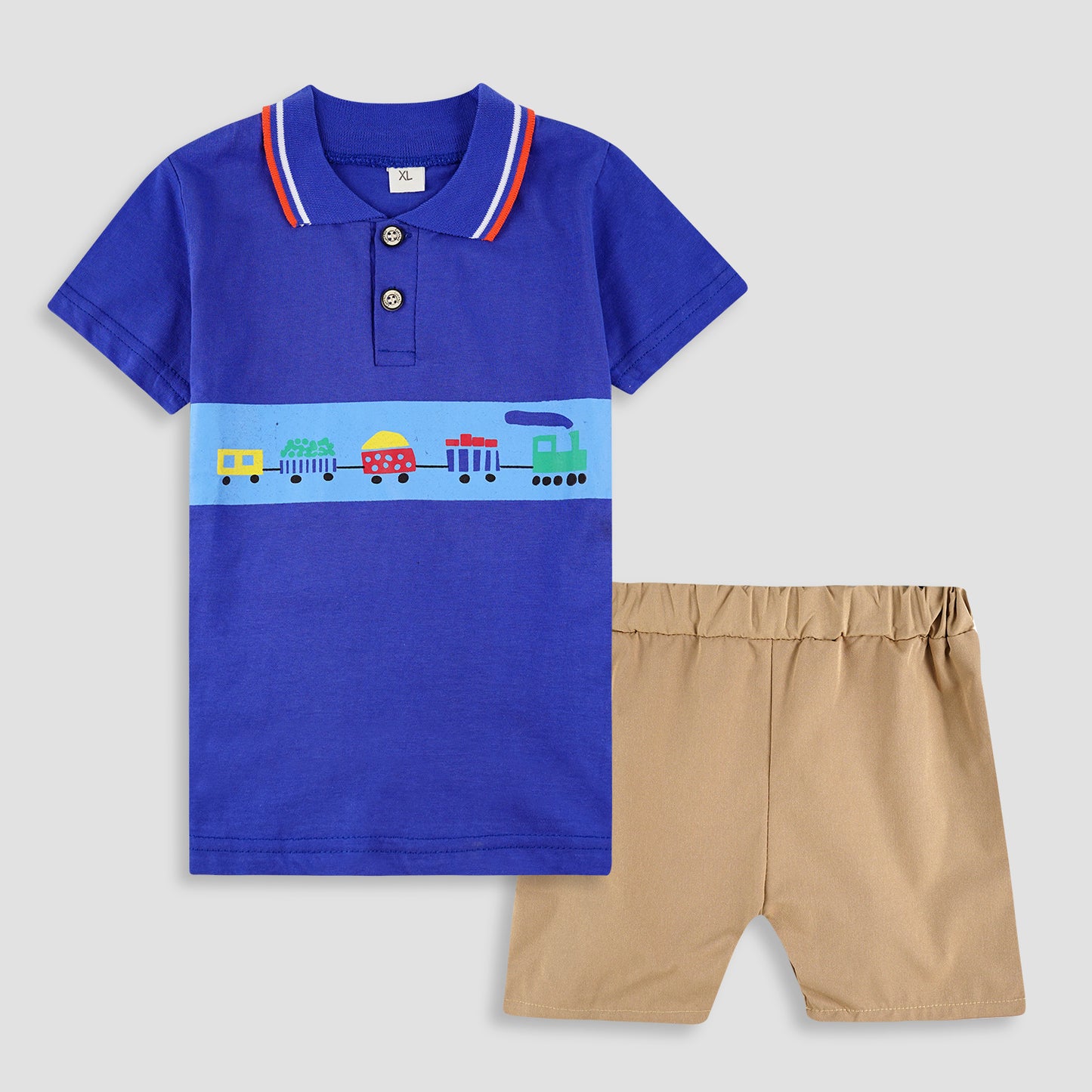 Polo Shirt & Shorts Set |Blue Rail -PD103
