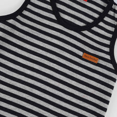 Striped Sando Suit-Black&Grey -SS09 - Maa Sadqay