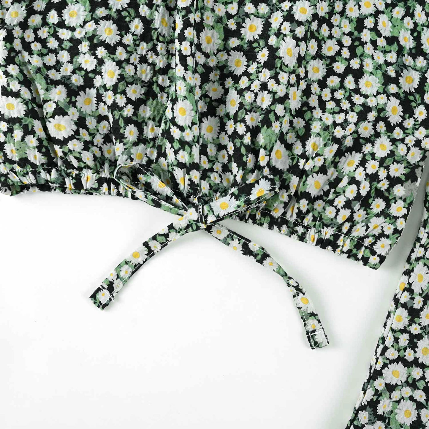 Daisy Flowers -Crop-top with Bell Bottom- CT111 - Maa Sadqay