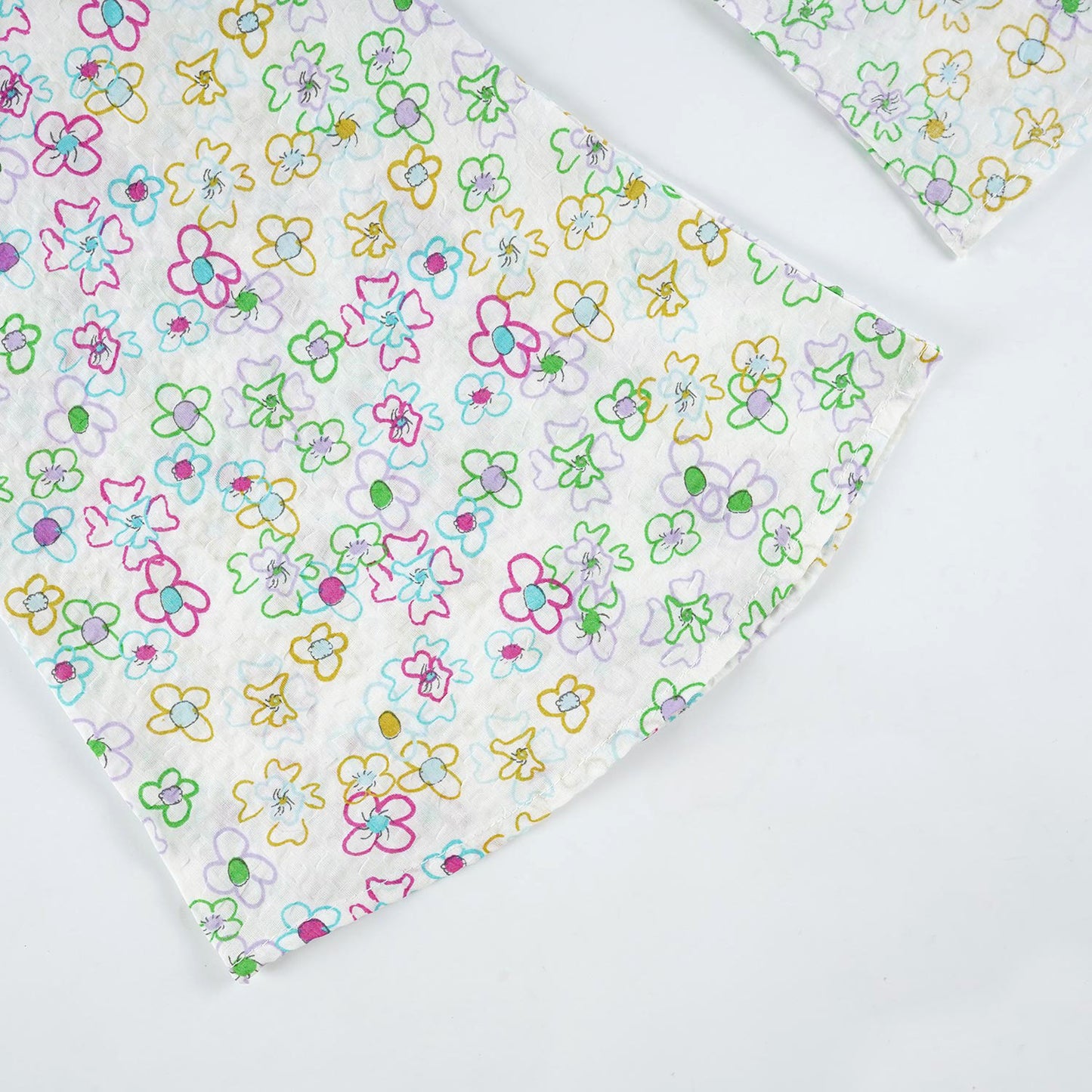Floral White -Crop-top with Bell Bottom- CT113 - Maa Sadqay