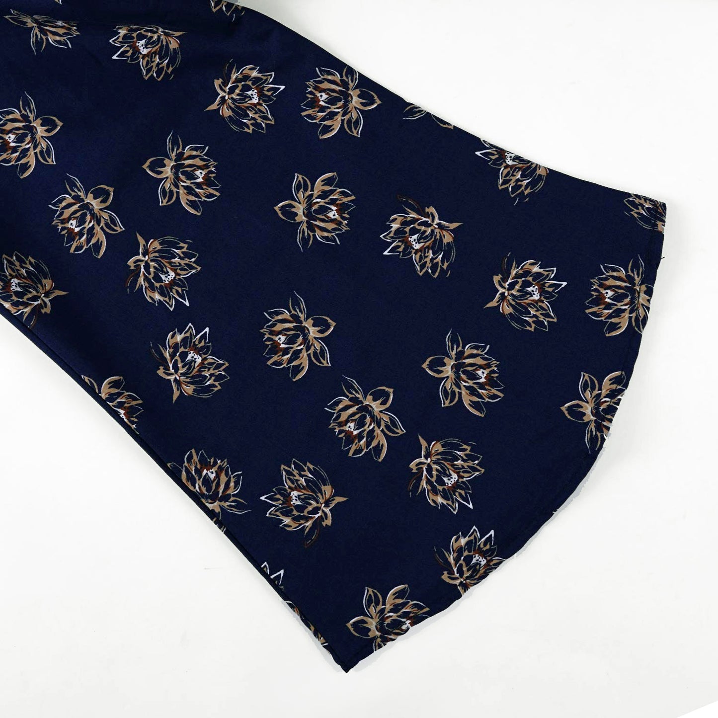 Navy Printed -Crop-top with Bell Bottom- CT115 - Maa Sadqay