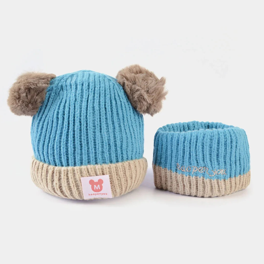 BC111 - Woolen Cap with Neck Warmer- 2pc Set - Maa Sadqay