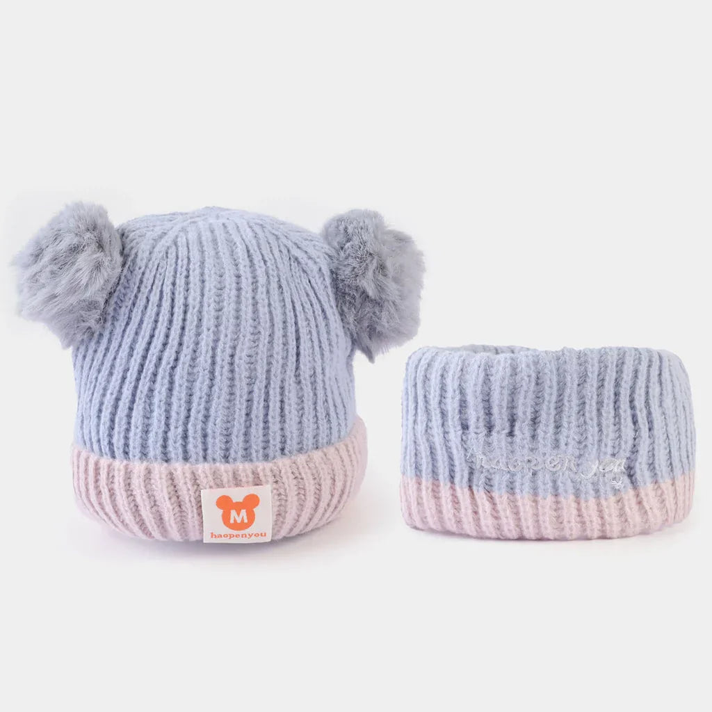 BC111 - Woolen Cap with Neck Warmer- 2pc Set - Maa Sadqay