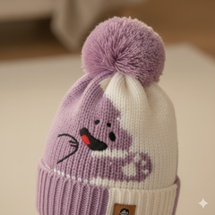 Twin Warm Woolen kids Cap / Ear Protection 2-10y - Bc118