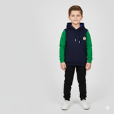 Blue & Green Fleece Hoodie - Maa Sadqay