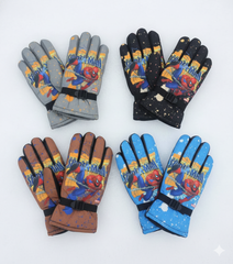 Kids Warm Snow SKi Waterproof Parachute Gloves For Boys/Girls- Spiderman 6-12 y