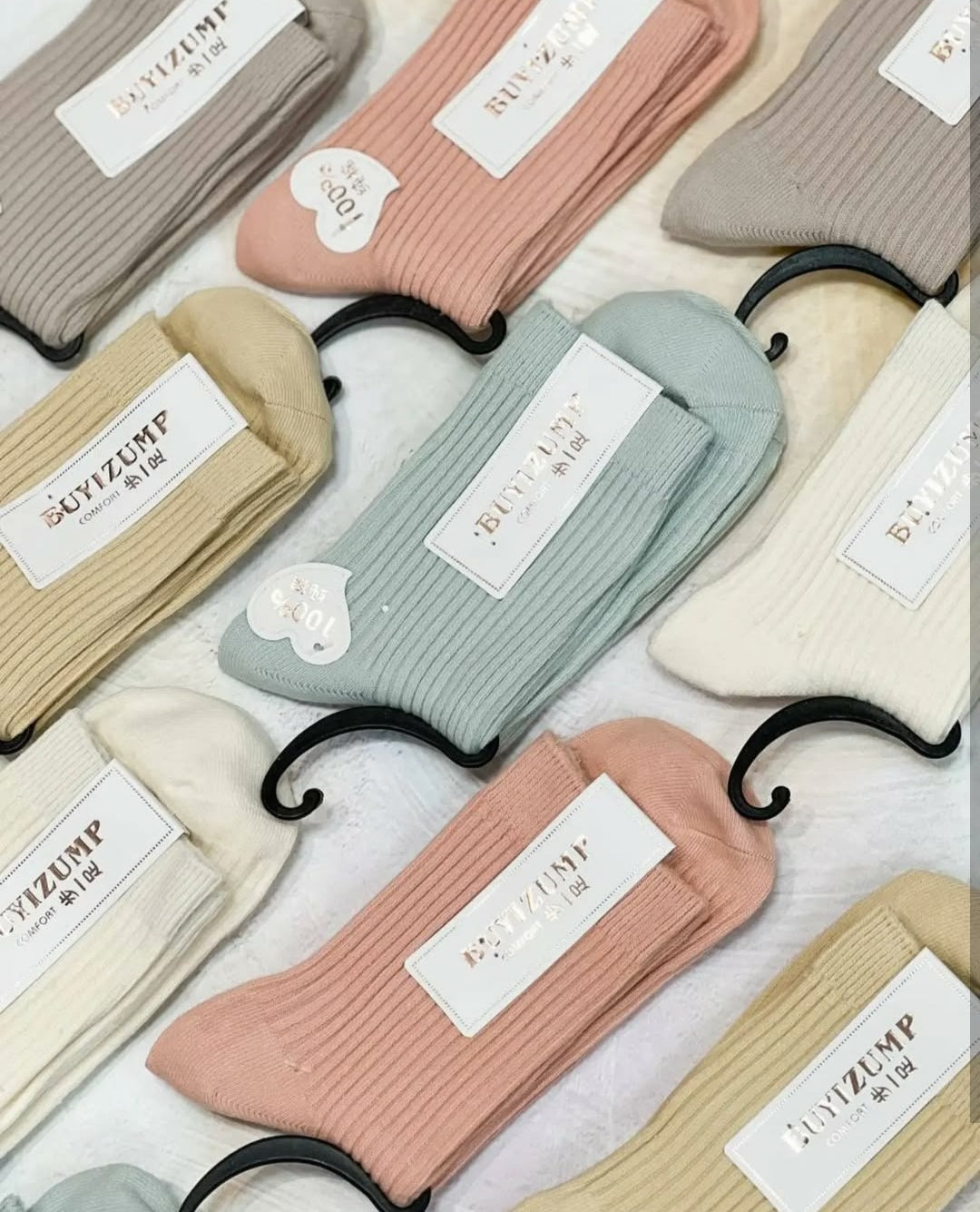 Warm Woolen Solid Color Fashion Socks
