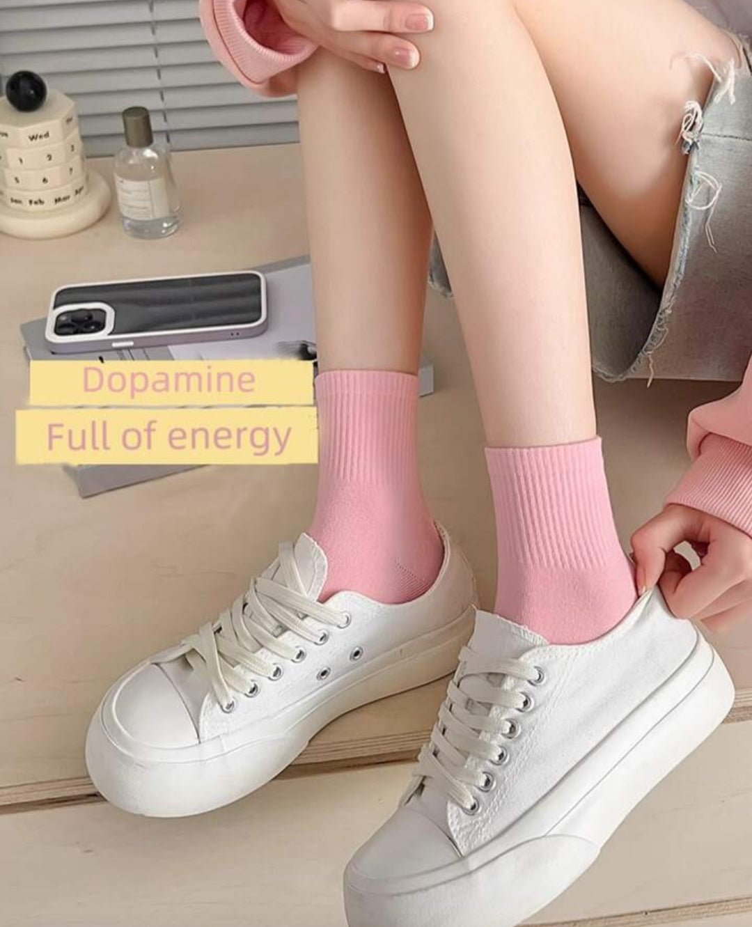Warm Woolen Solid Color Fashion Socks
