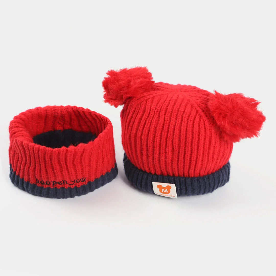 BC111 - Woolen Cap with Neck Warmer- 2pc Set - Maa Sadqay