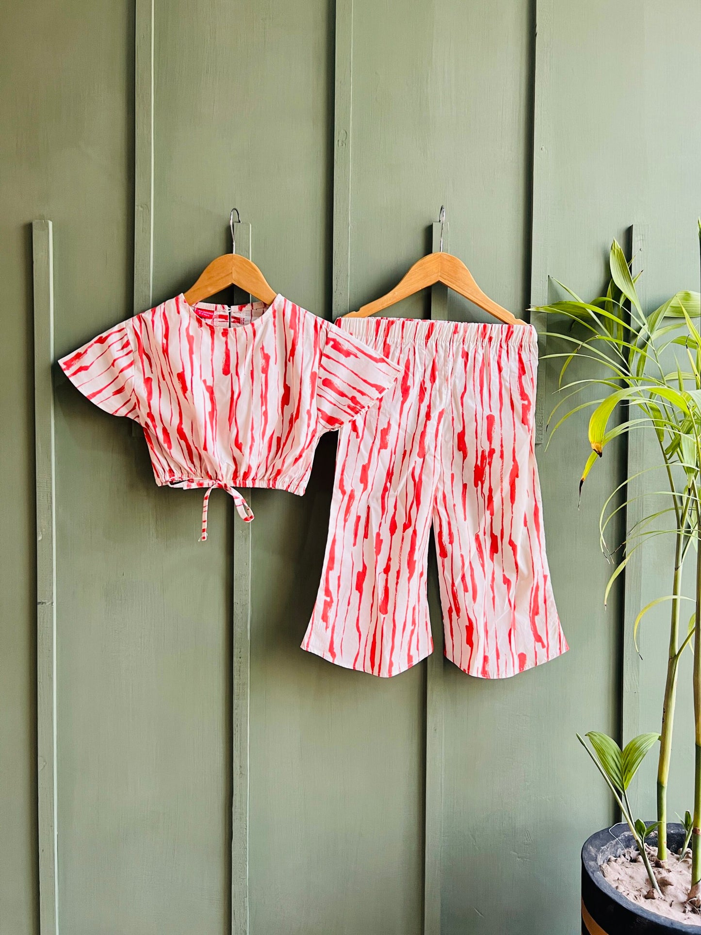 Paint Stripes -Crop-top with Bell Bottom- CT116 - Maa Sadqay