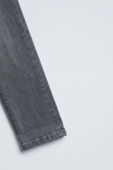 Boys Grey Charcoal Slim-Fit Ripped Denim Jeans - DJ11