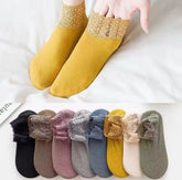 Thermal Fleece Socks with Lace